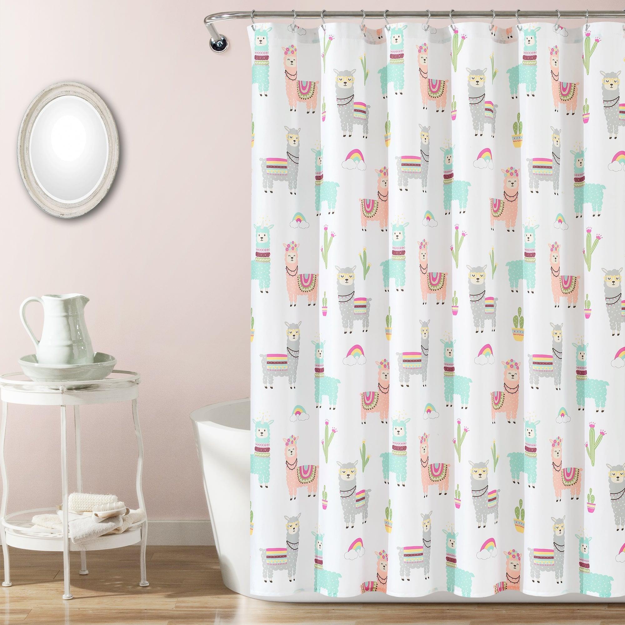 Southwest Llama Cactus Shower Curtain