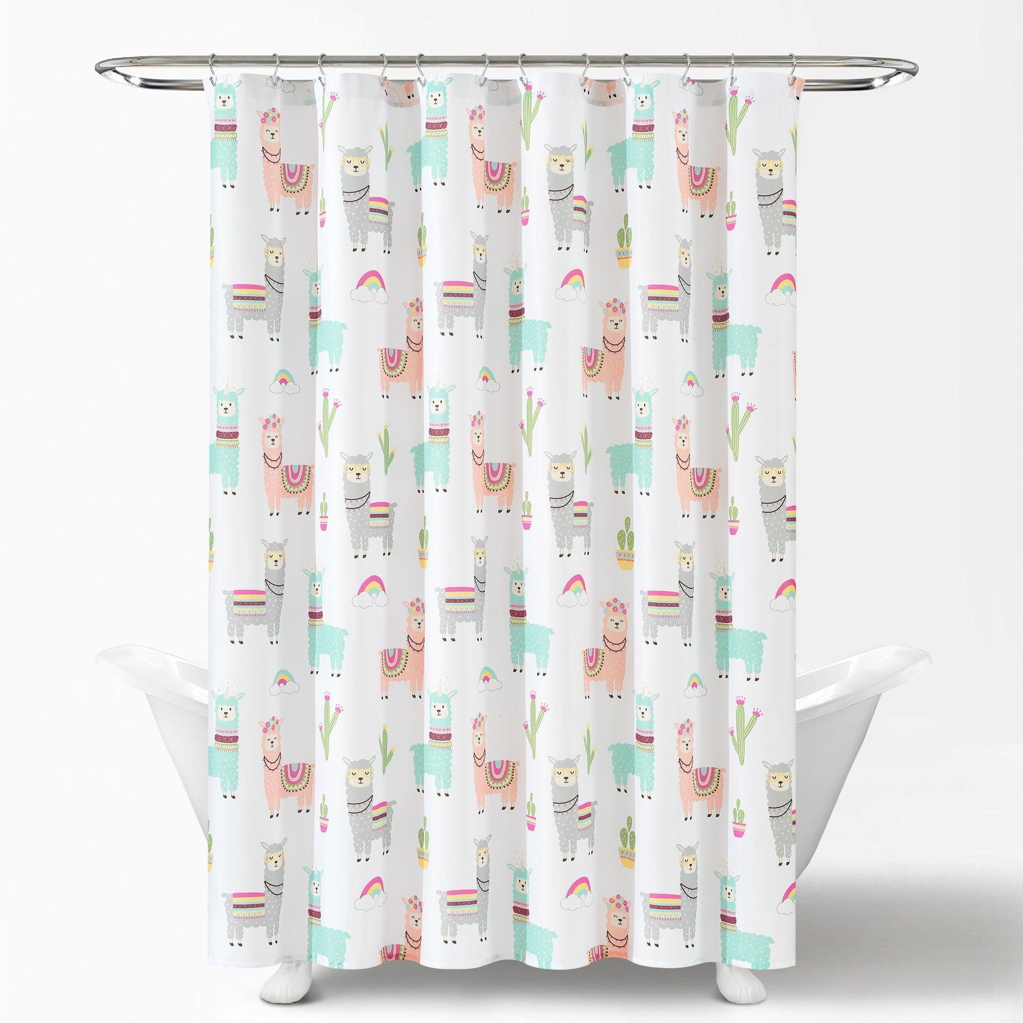 Southwest Llama Cactus Shower Curtain