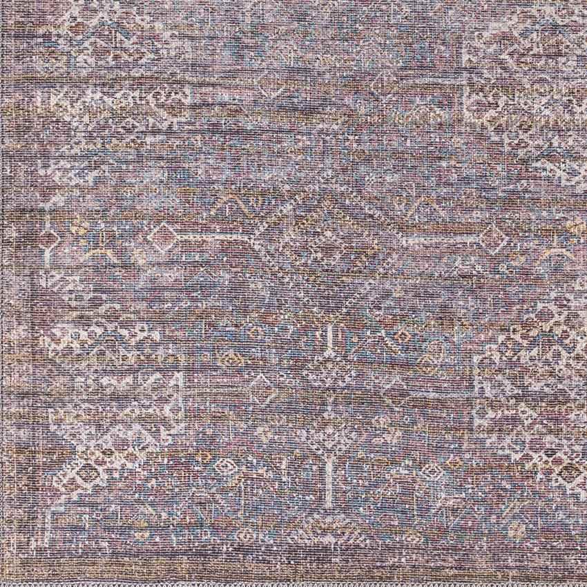 St John Traditional Brown Washable Area Rug