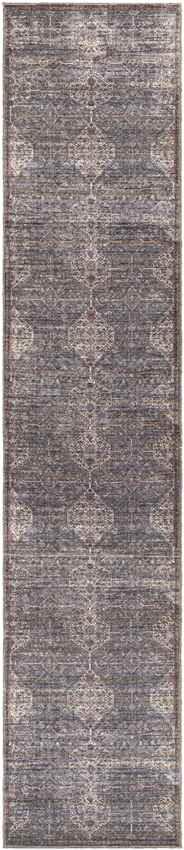 St John Traditional Brown Washable Area Rug