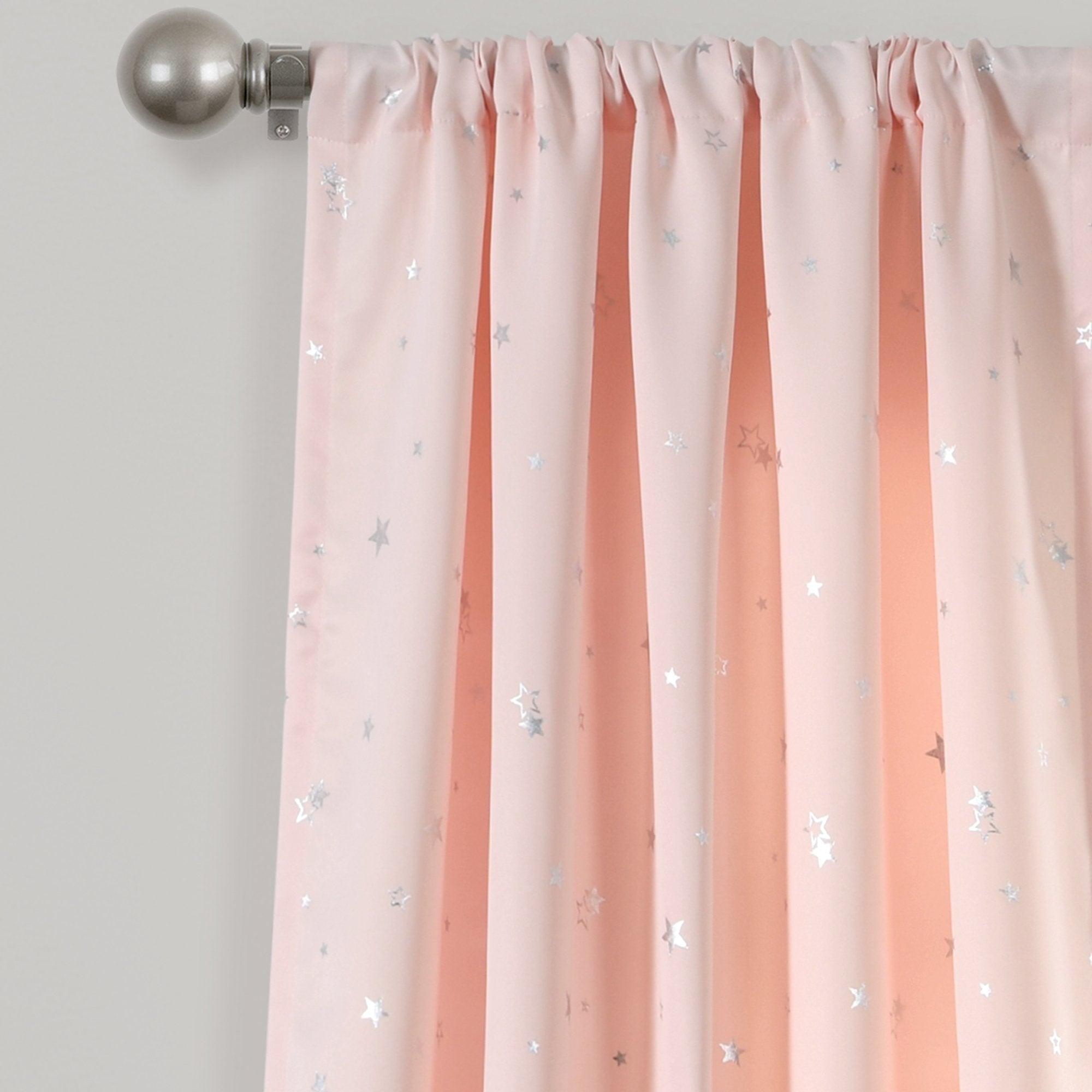 Star Light Filtering Window Curtain Panel Set