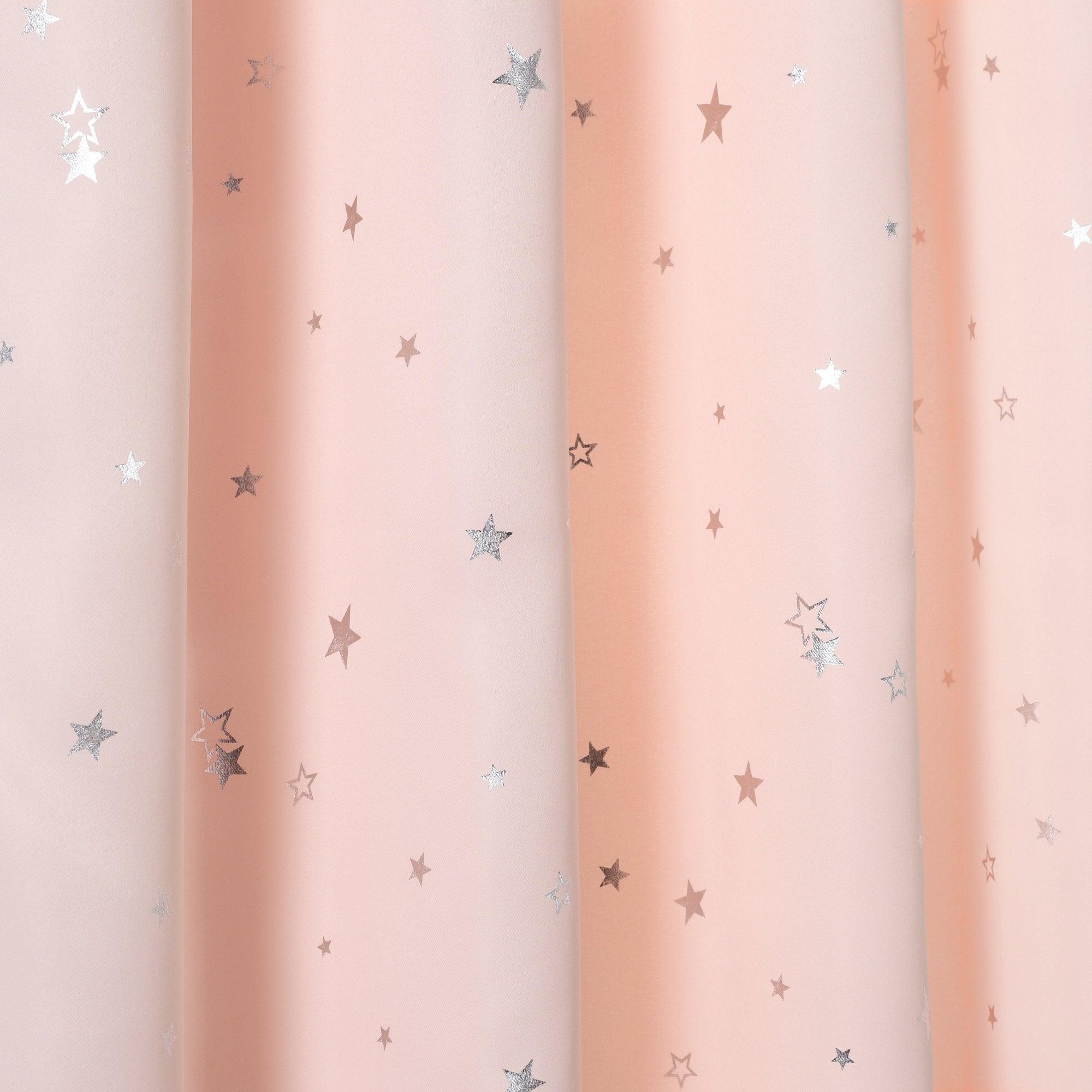 Star Light Filtering Window Curtain Panel Set