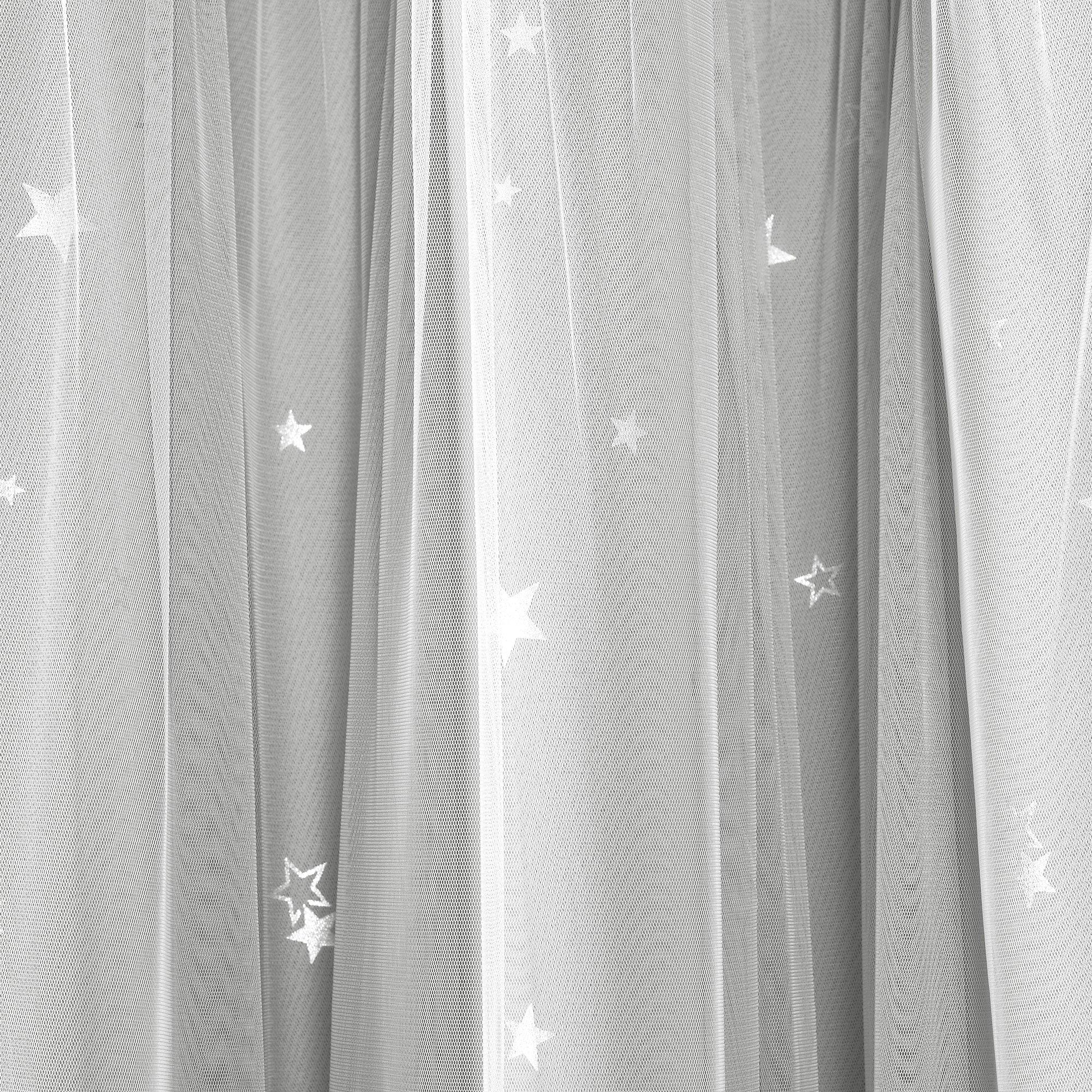 Star Sheer Insulated Grommet Blackout Curtain Panel Set