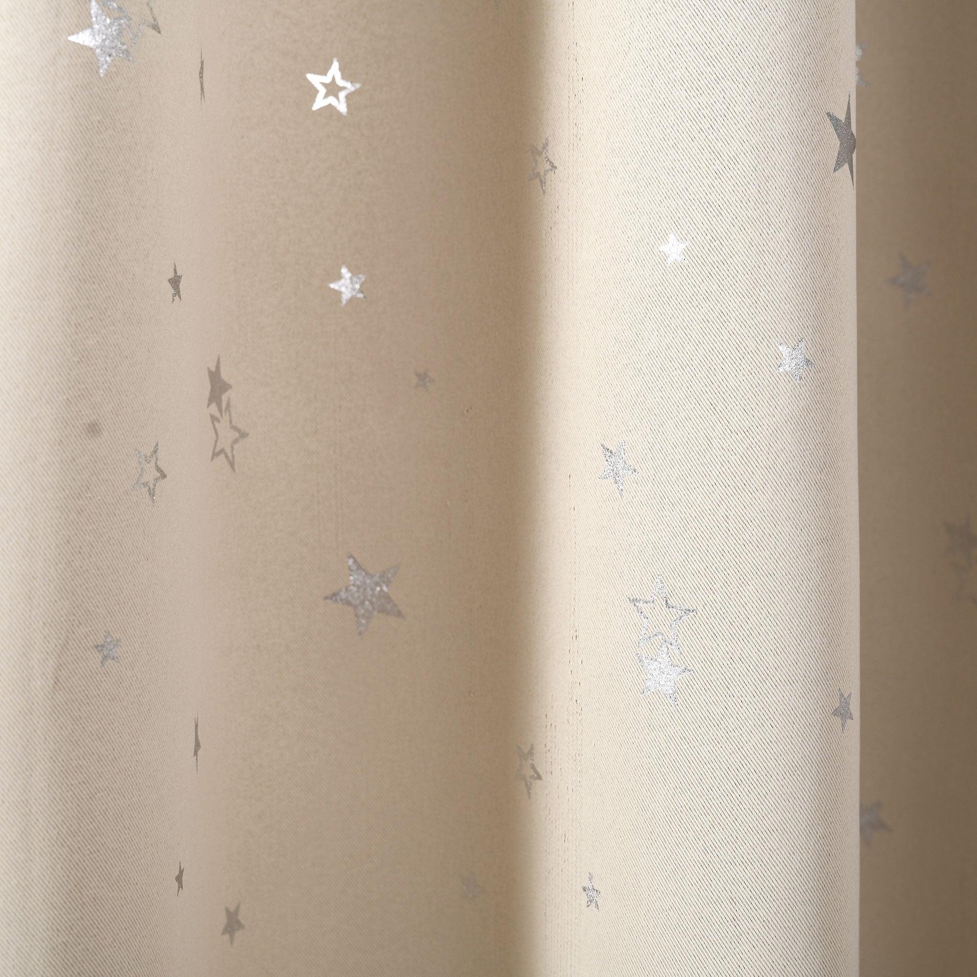 Star Sheer Insulated Grommet Blackout Curtain Panel Set