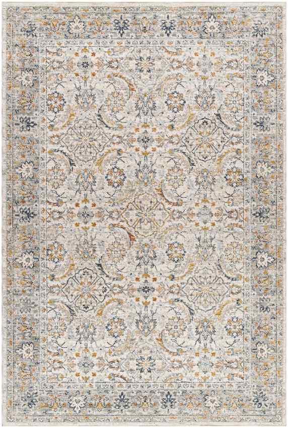 Stepfon Traditional Light Gray/Mustard Area Rug