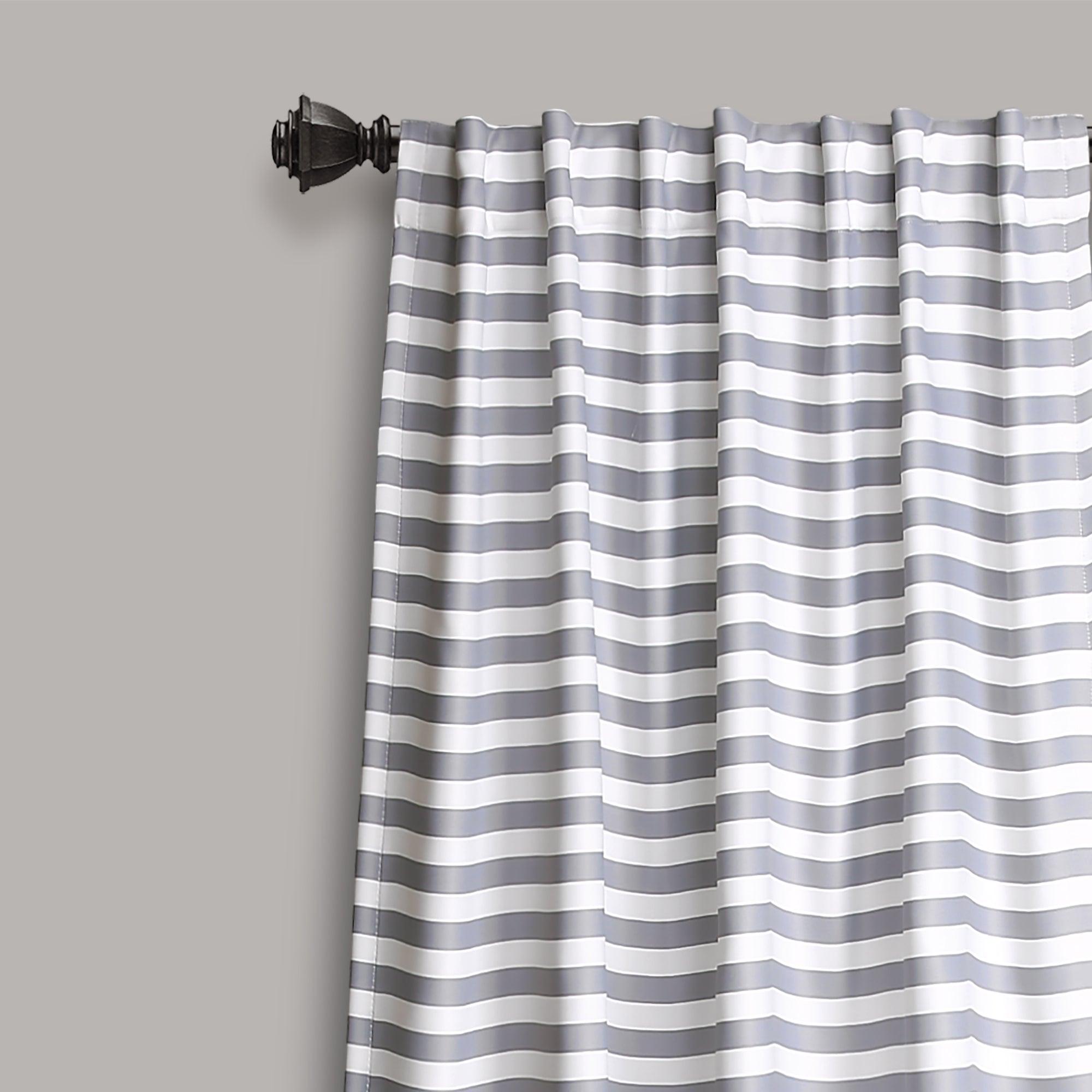 Stripe Bear Room Darkening Window Curtain Set