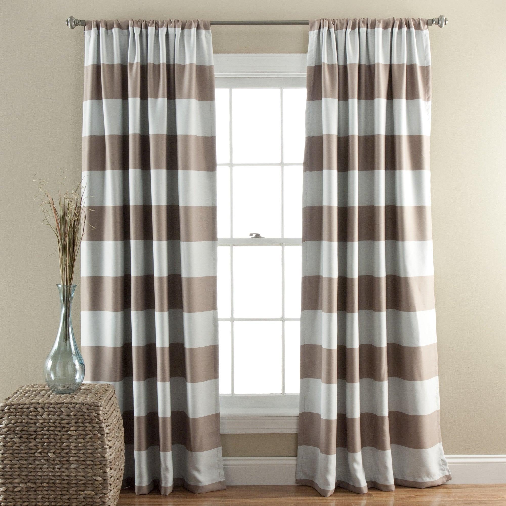 Stripe Blackout Window Curtain Set