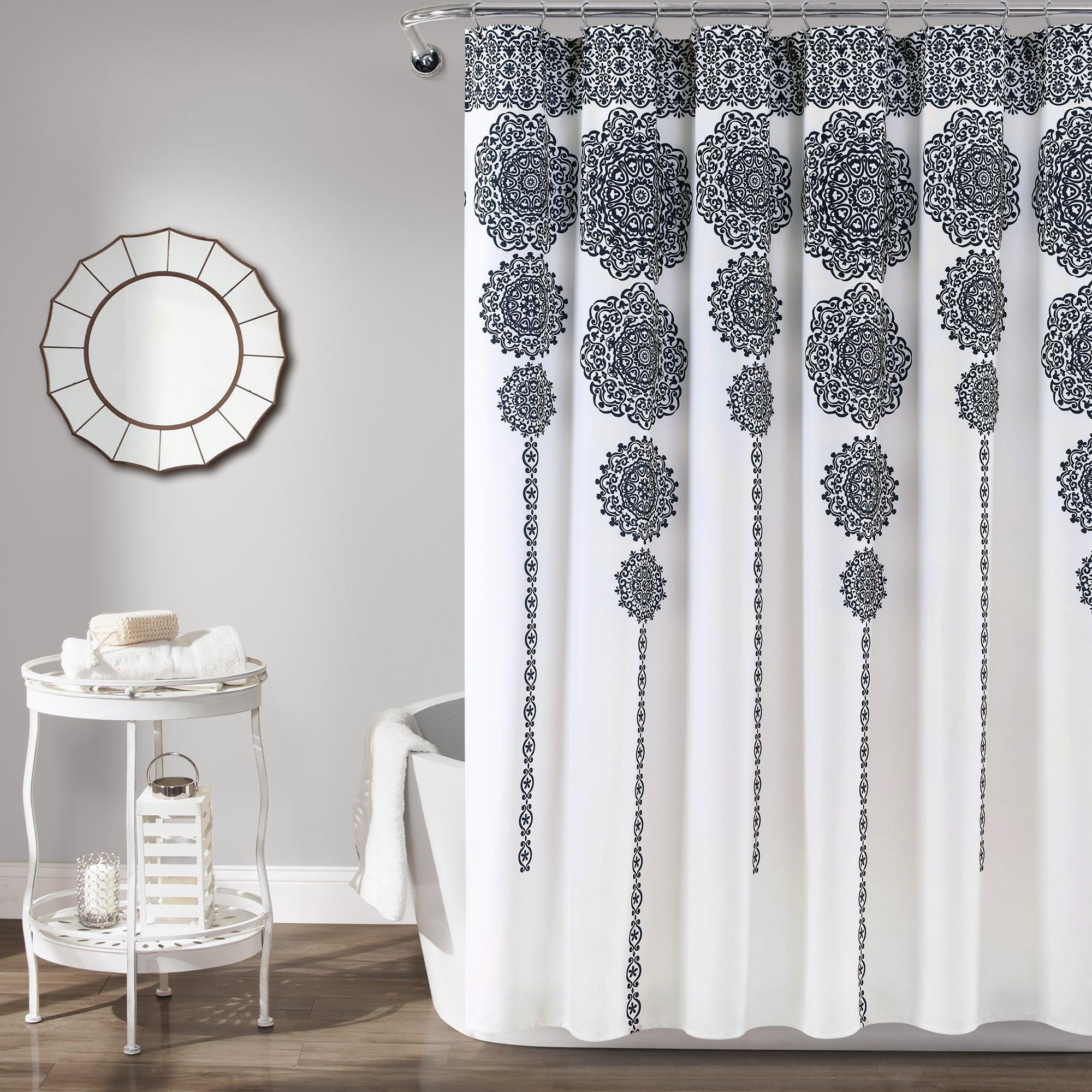 Stripe Medallion Shower Curtain