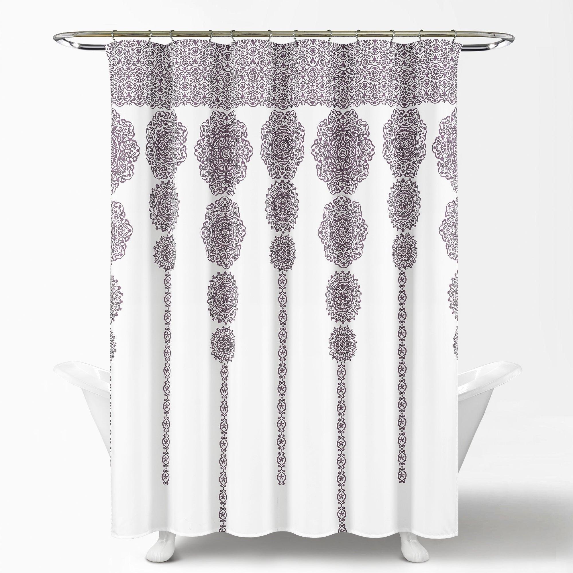 Stripe Medallion Shower Curtain