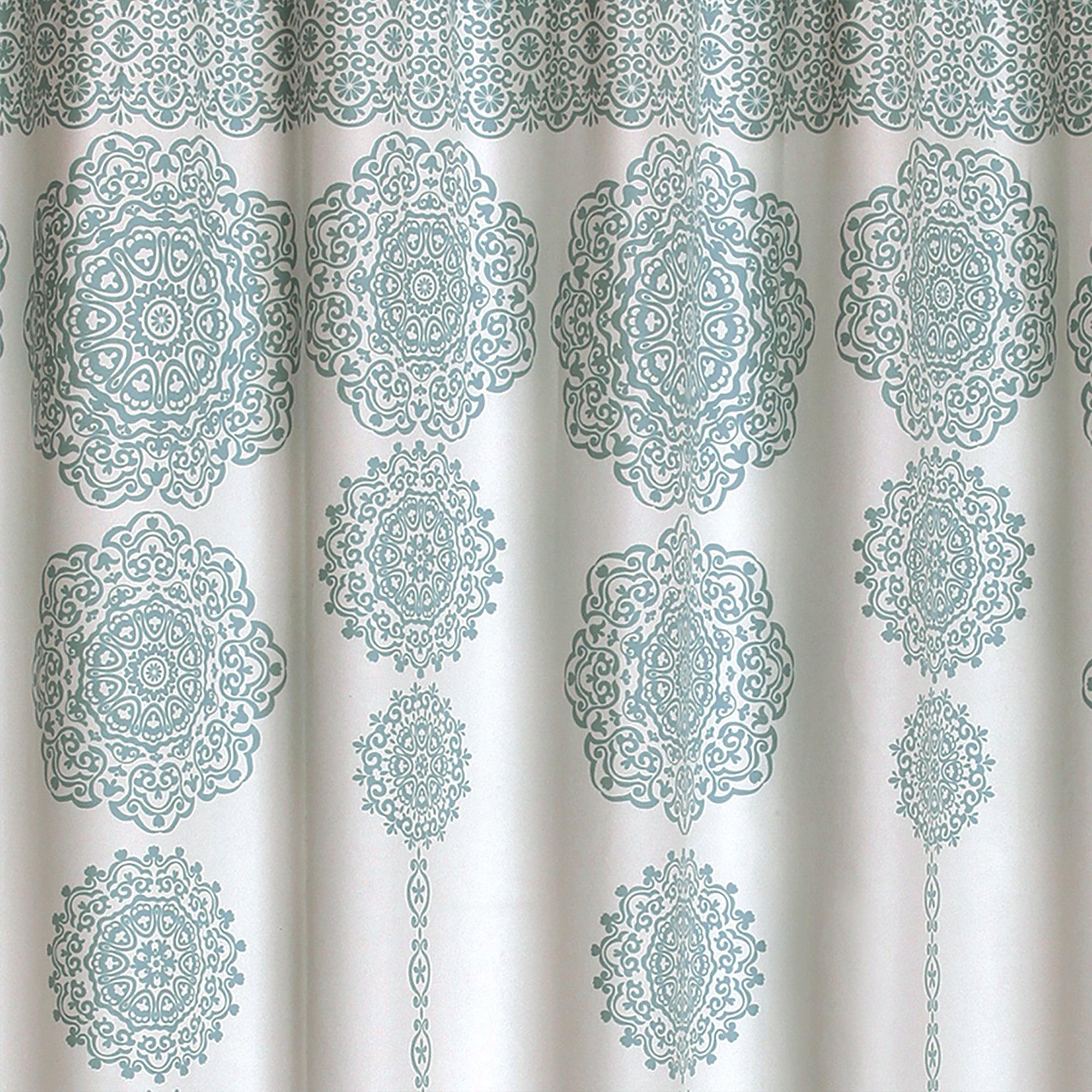 Stripe Medallion Shower Curtain