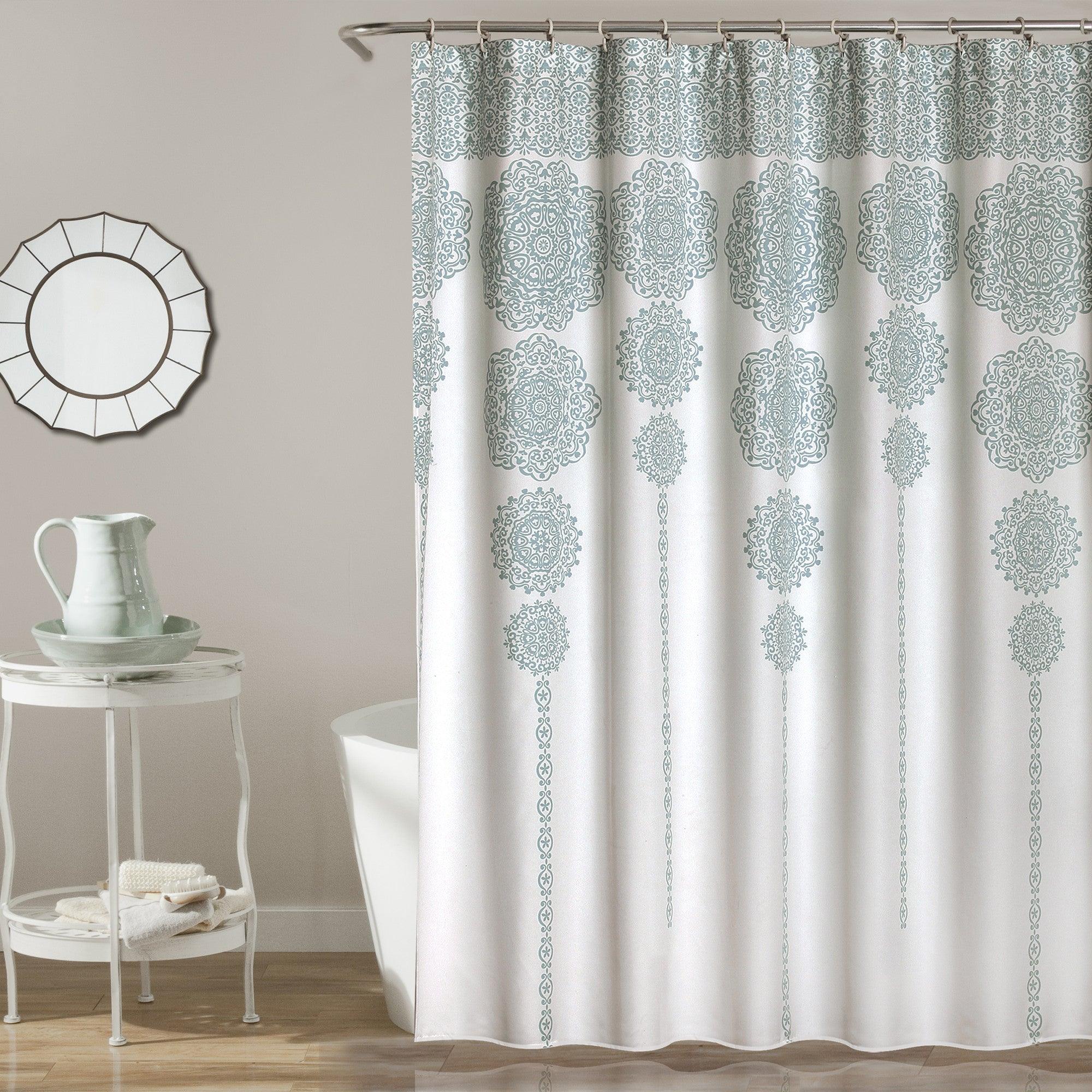 Stripe Medallion Shower Curtain