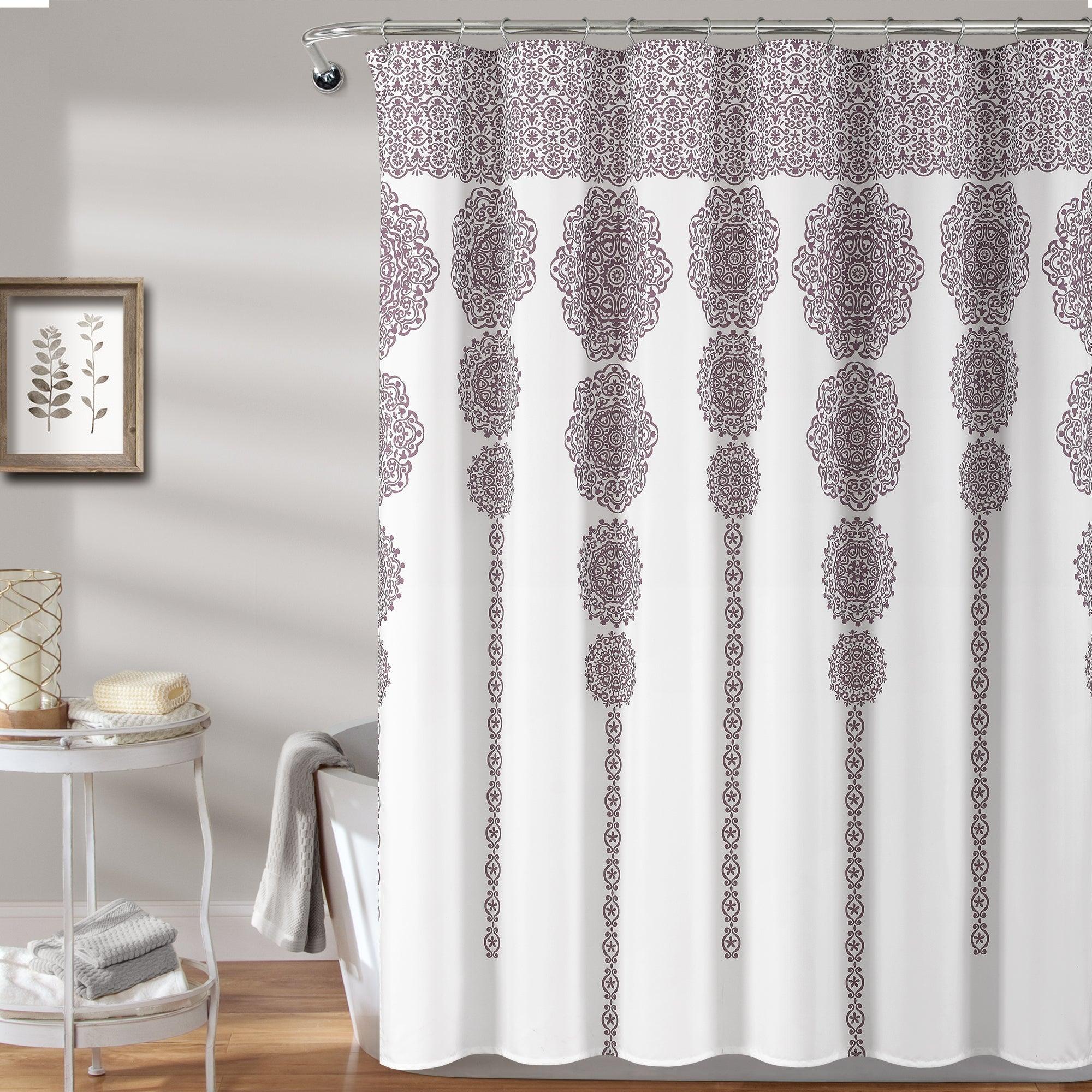 Stripe Medallion Shower Curtain