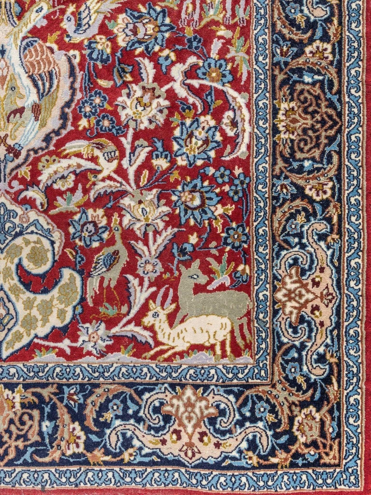 Stunning Isfahan Tree of Life Rug 6 x 4 ft