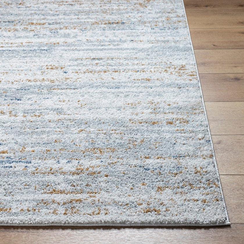 Sulma Solid and Border Light Gray Area Rug