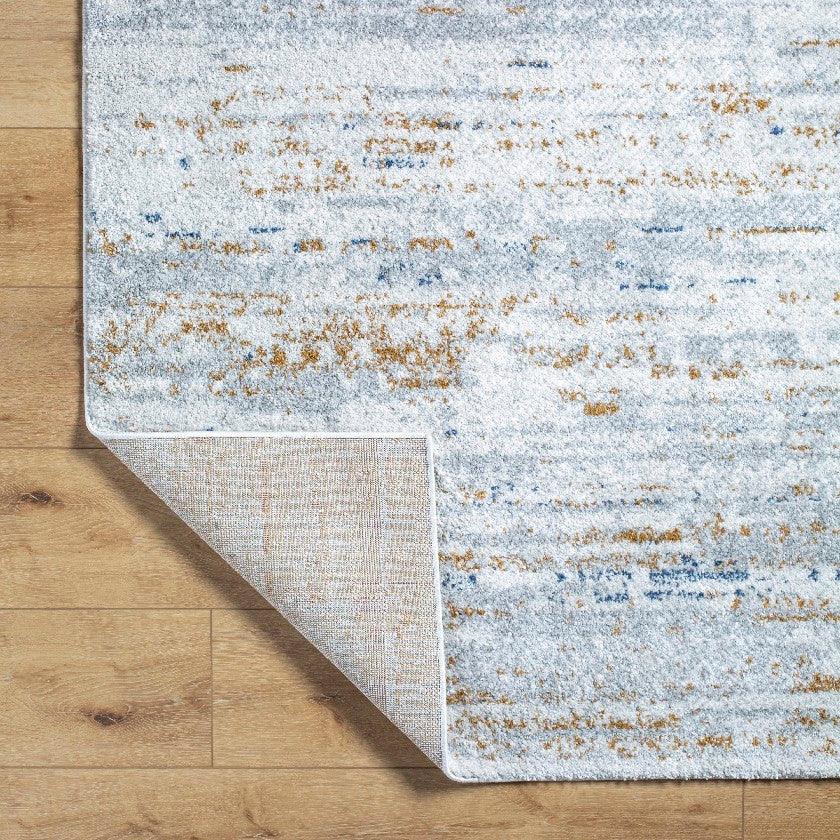 Sulma Solid and Border Light Gray Area Rug