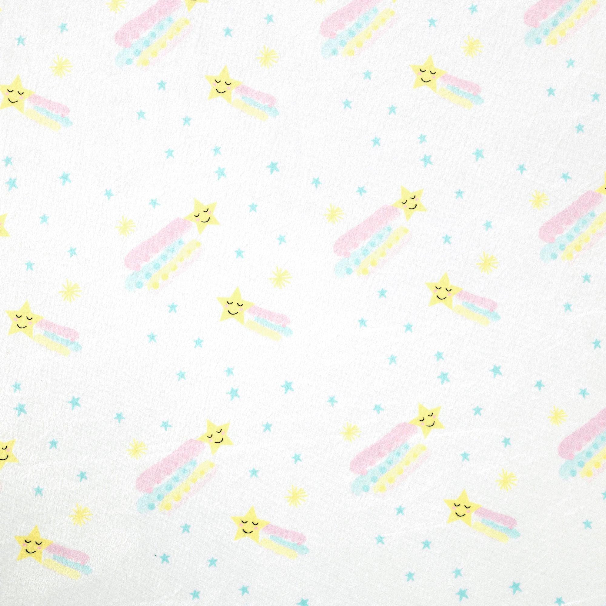 Sunshine Rainbow Shooting Stars Soft & Plush Fitted Crib Sheet