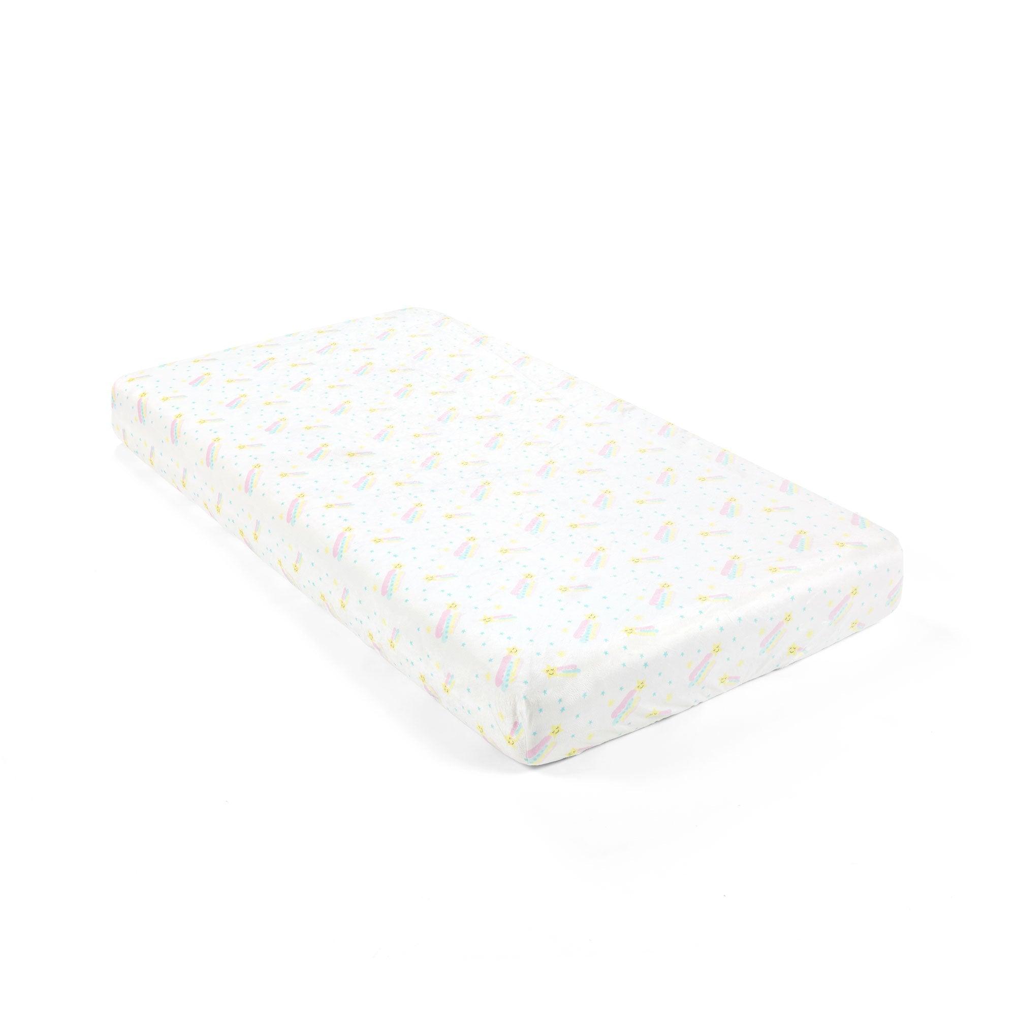 Sunshine Rainbow Shooting Stars Soft & Plush Fitted Crib Sheet