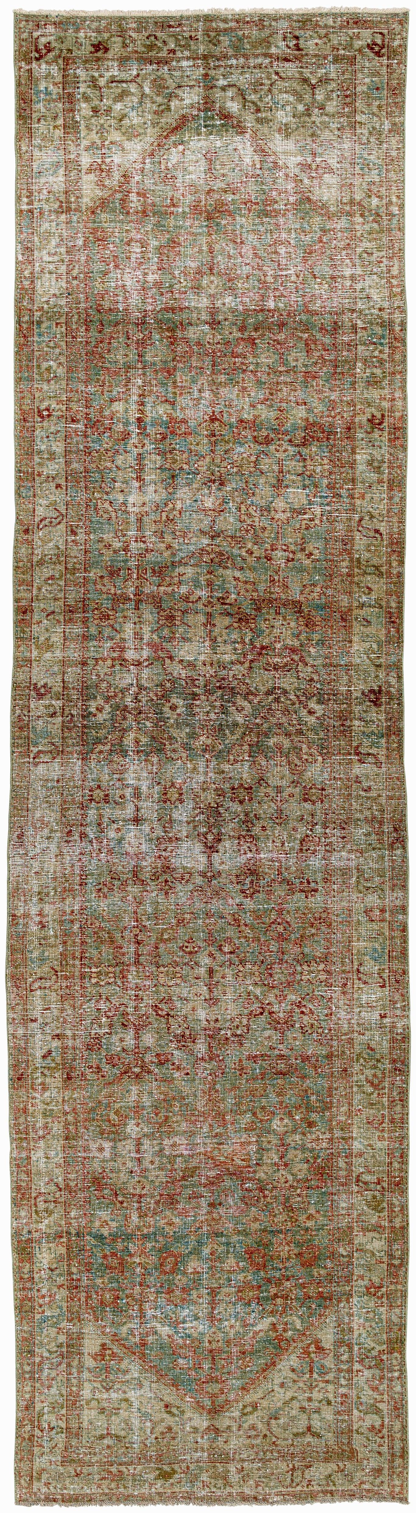 Surya Antique One of a Kind AOOAK-1728 3'5" x 13'1" Long Runner Rug + Free Premium Rug Pad