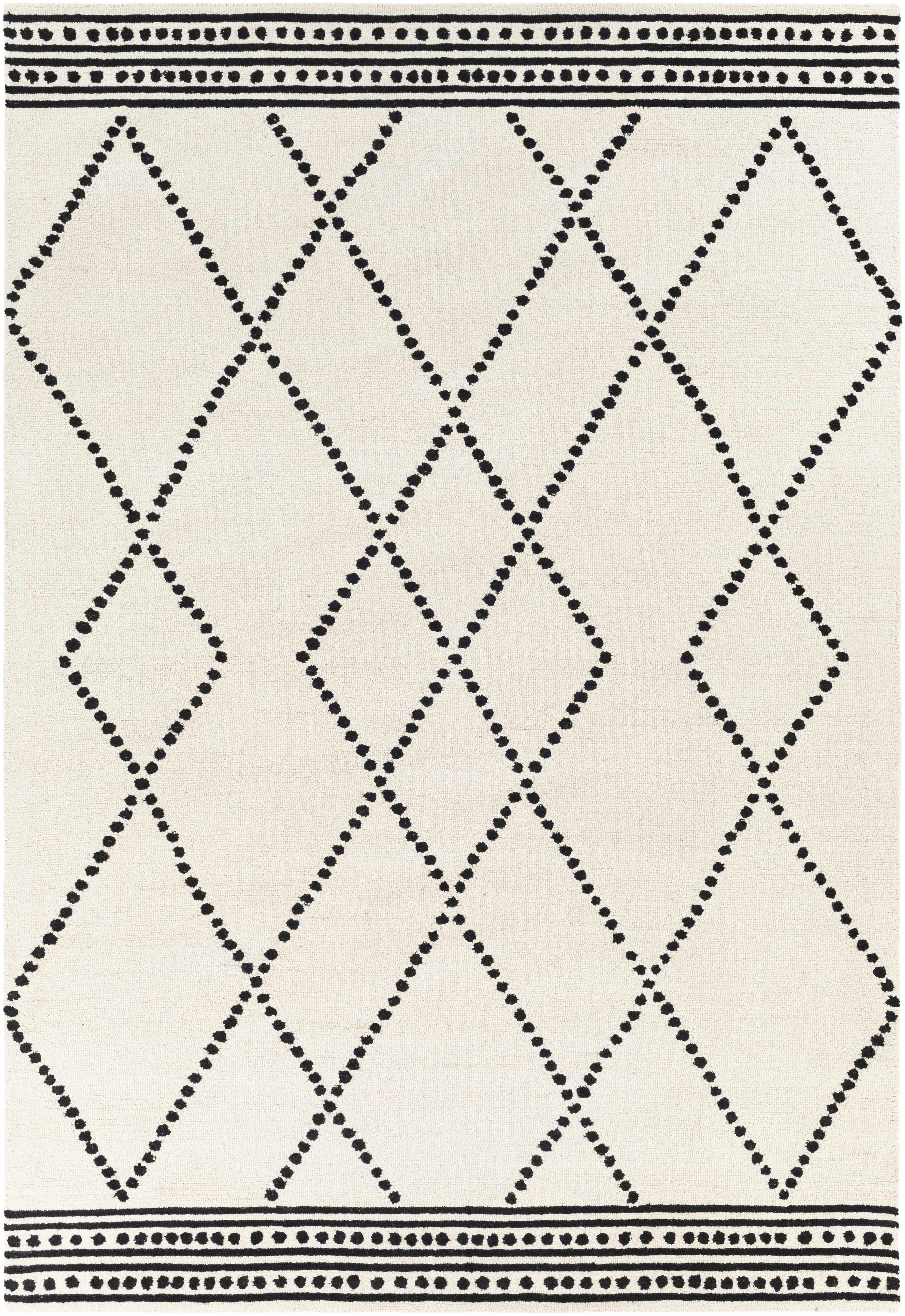 Tamayo Cream&Black Wool Rug