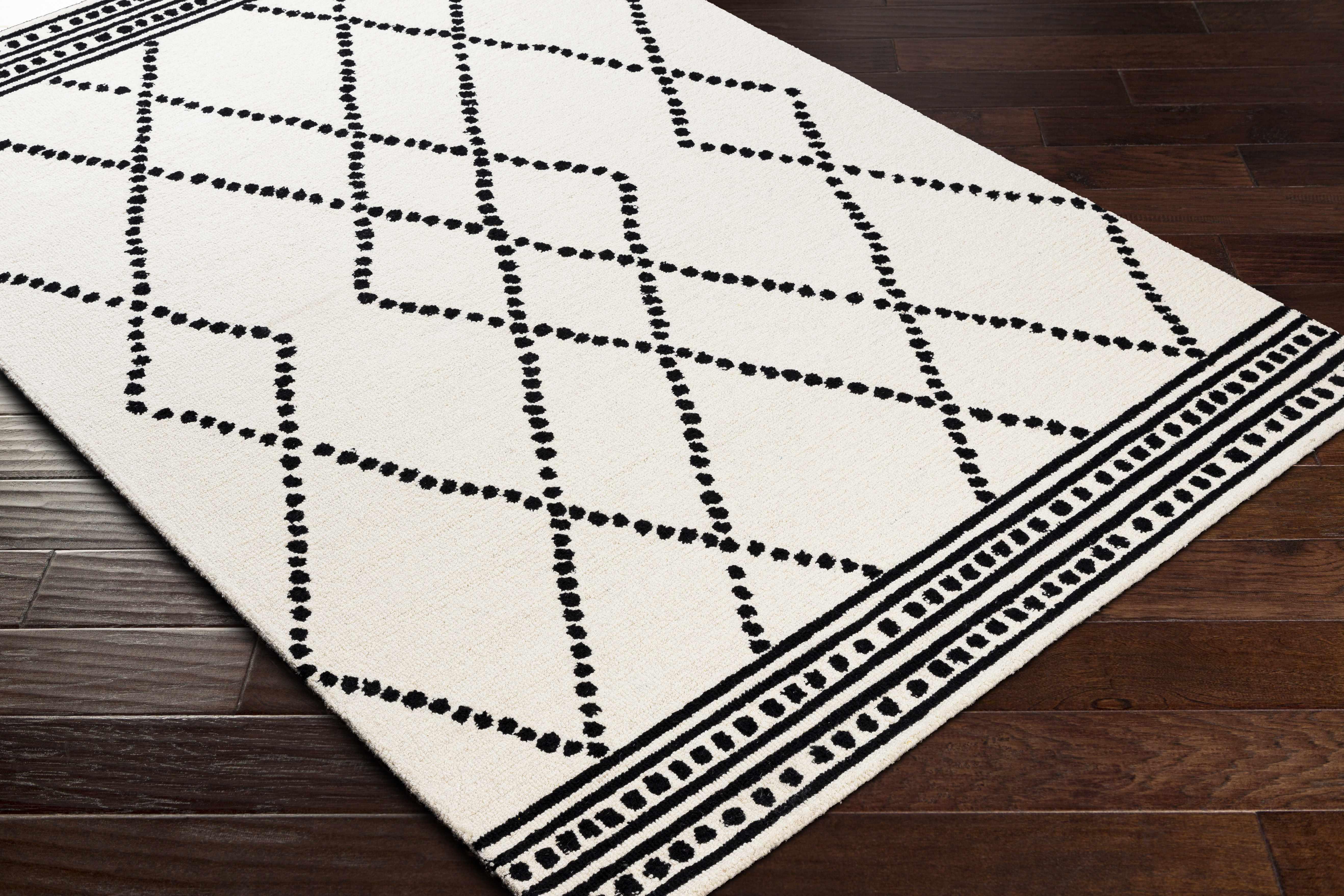 Tamayo Cream&Black Wool Rug