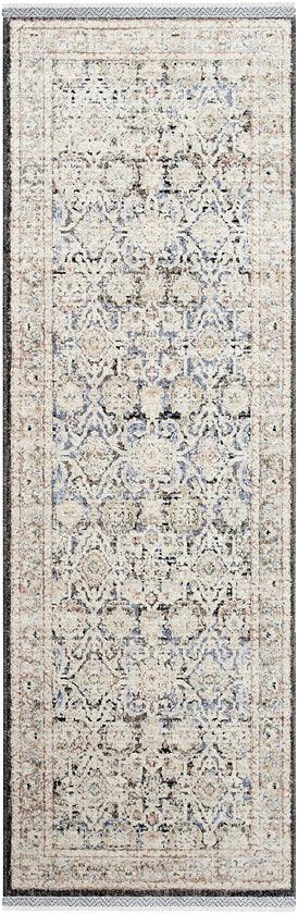 Tavian Traditional Beige/Denim Area Rug