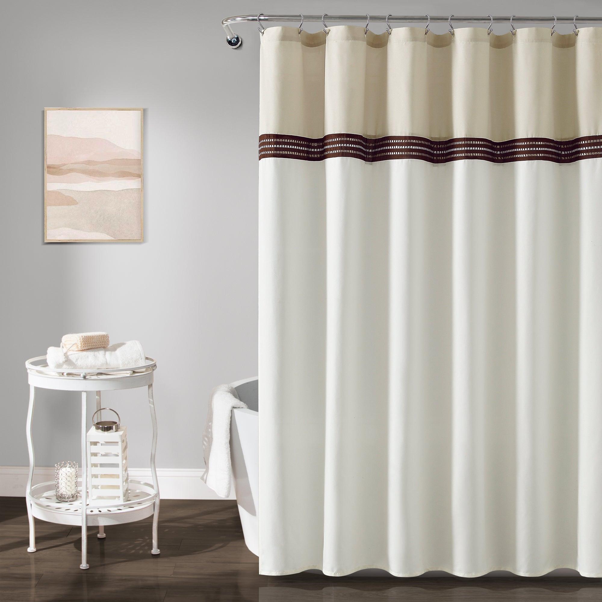 Terra Embroidery Shower Curtain