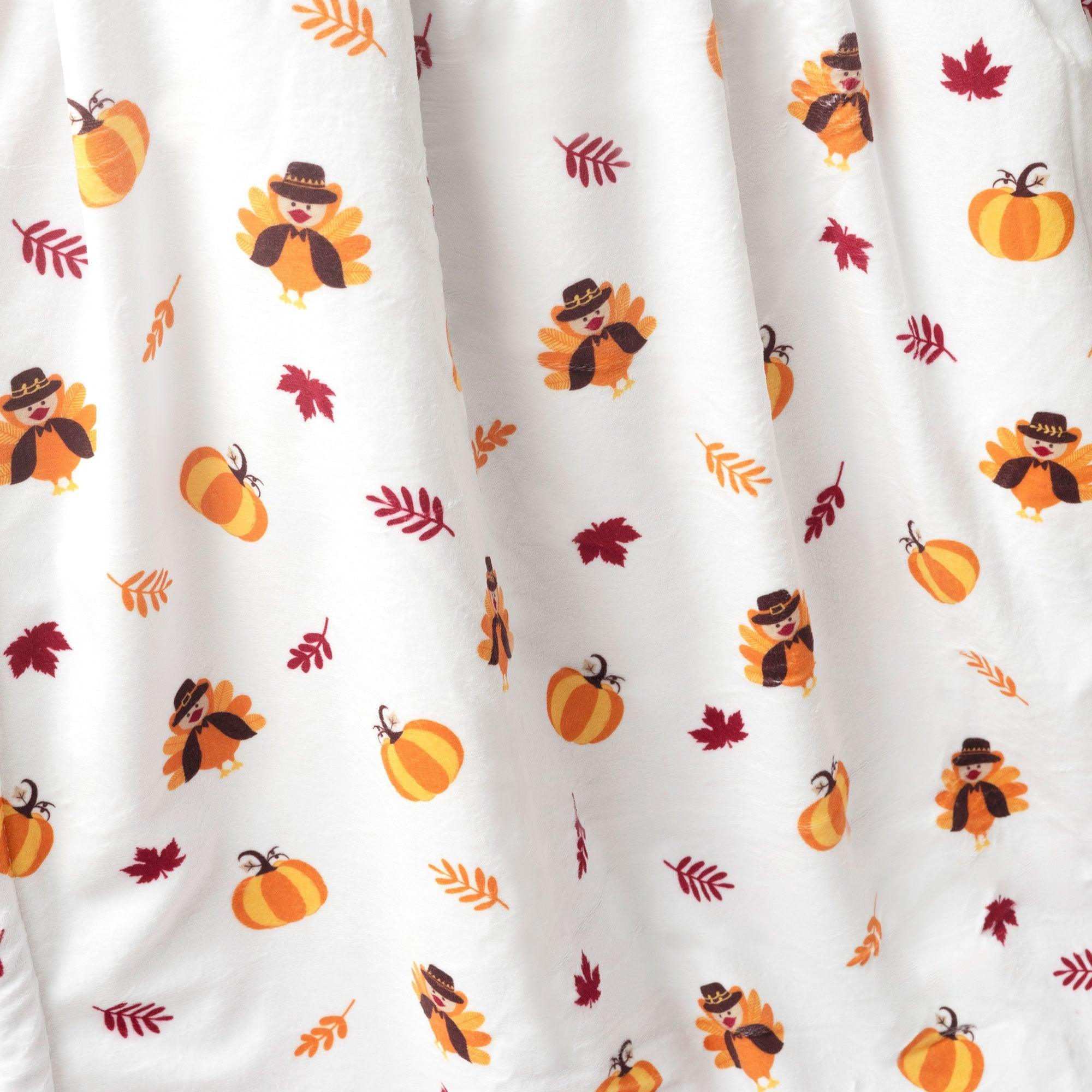 Thanksgiving Turkeys Sherpa Baby Blanket