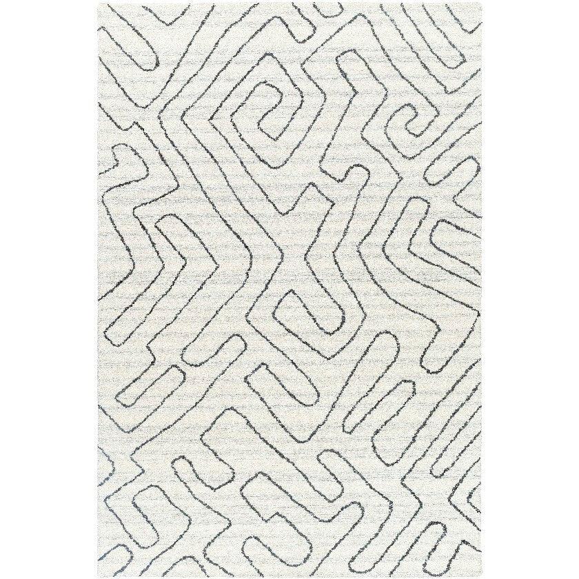 Tim Modern Ivory/Charcoal Area Rug