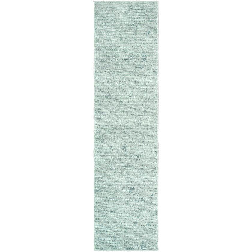 Tobey Solid and Border Seafoam Washable Area Rug