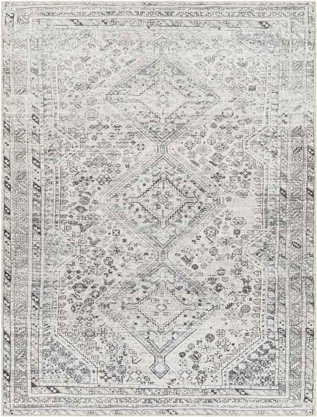 Tonganoxie Traditional Ivory Washable Area Rug