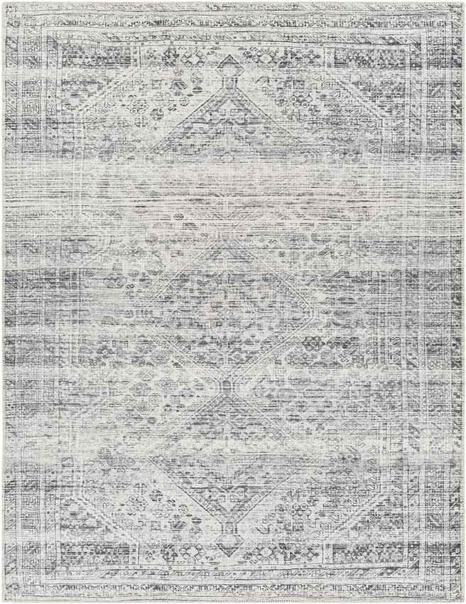 Tonganoxie Traditional Light Gray Washable Area Rug