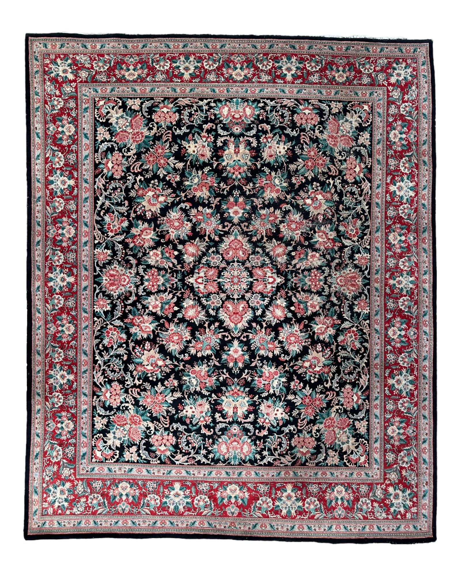 TRADITIONAL MOGUL WOOL AREA RUG 9'8” x 7’1”