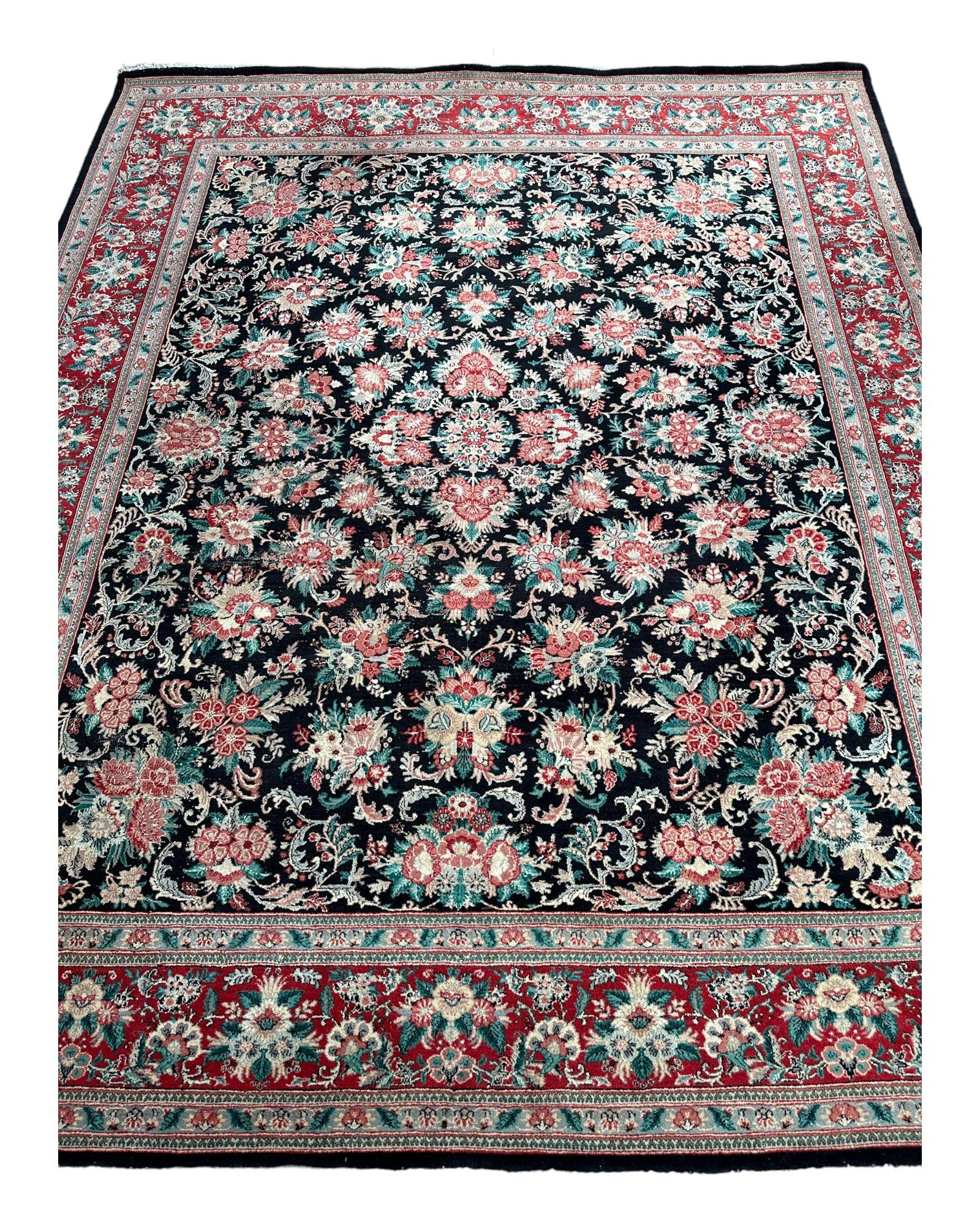 TRADITIONAL MOGUL WOOL AREA RUG 9'8” x 7’1”