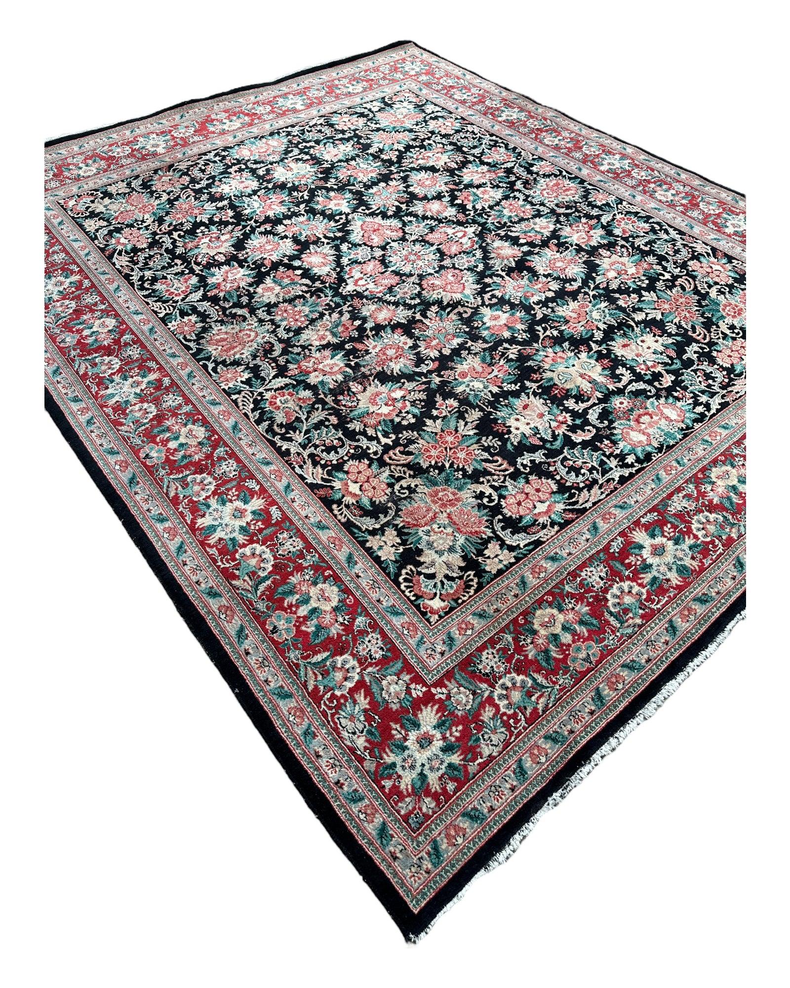 TRADITIONAL MOGUL WOOL AREA RUG 9'8” x 7’1”