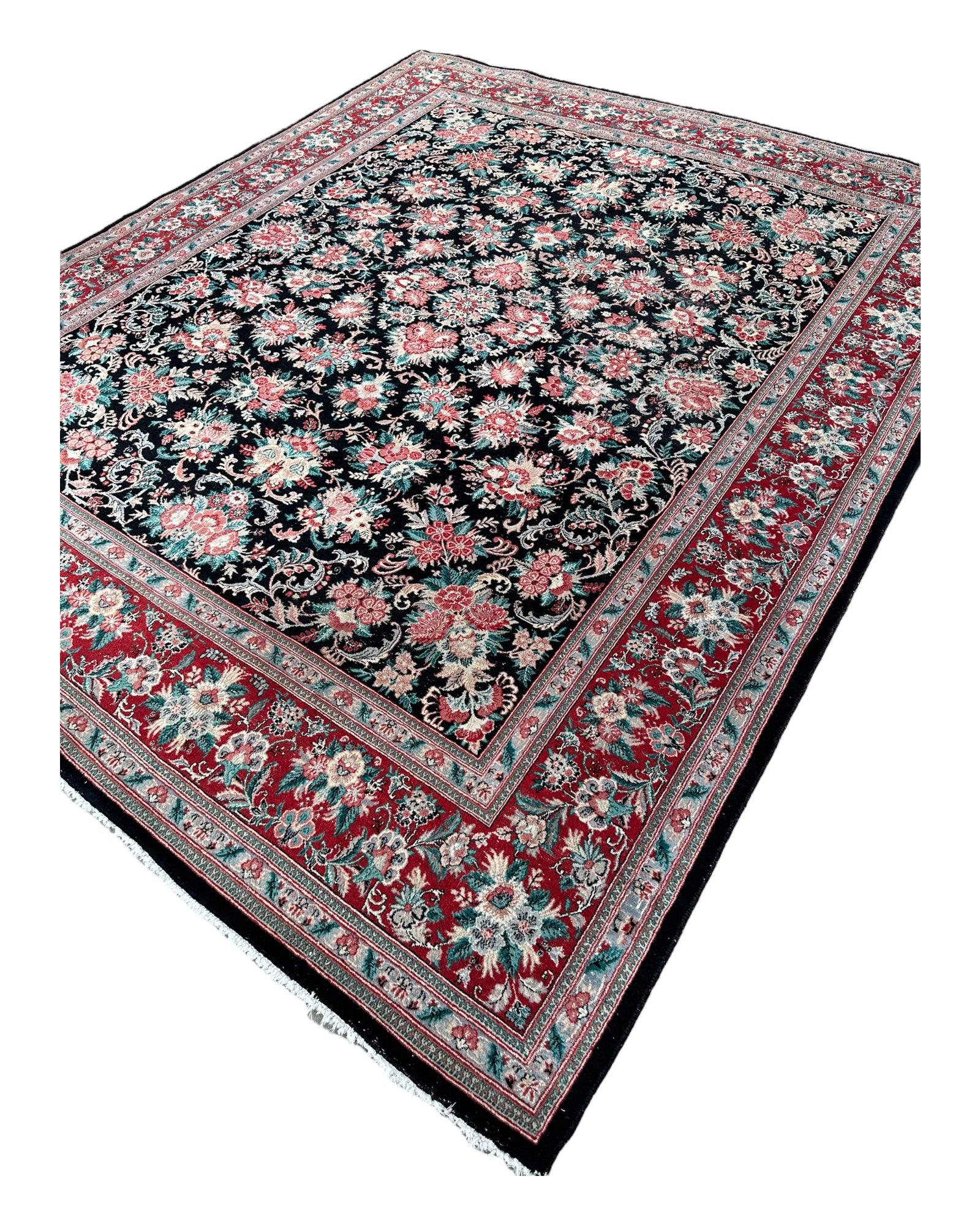 TRADITIONAL MOGUL WOOL AREA RUG 9'8” x 7’1”