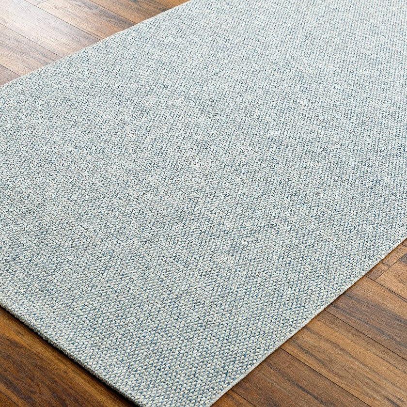 Travious Solid and Border Ash Area Rug