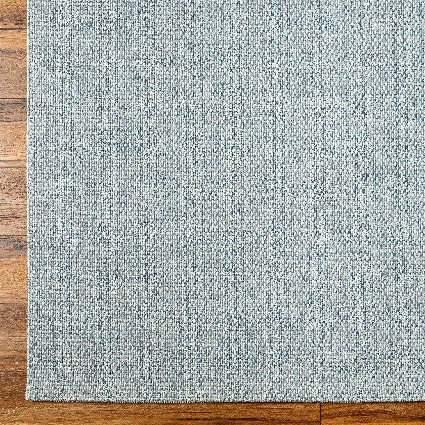 Travious Solid and Border Ash Area Rug