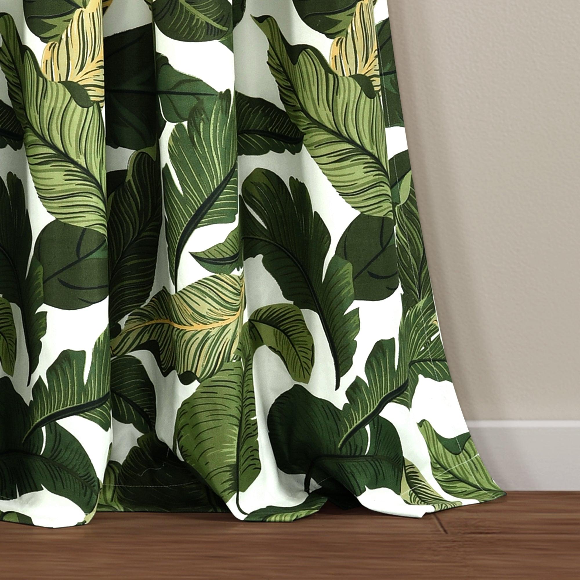 Tropical Paradise Window Curtain Panel Set