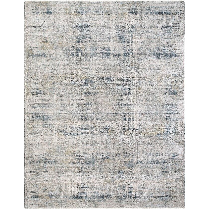 Troy Modern Light Gray/Dark Blue Area Rug