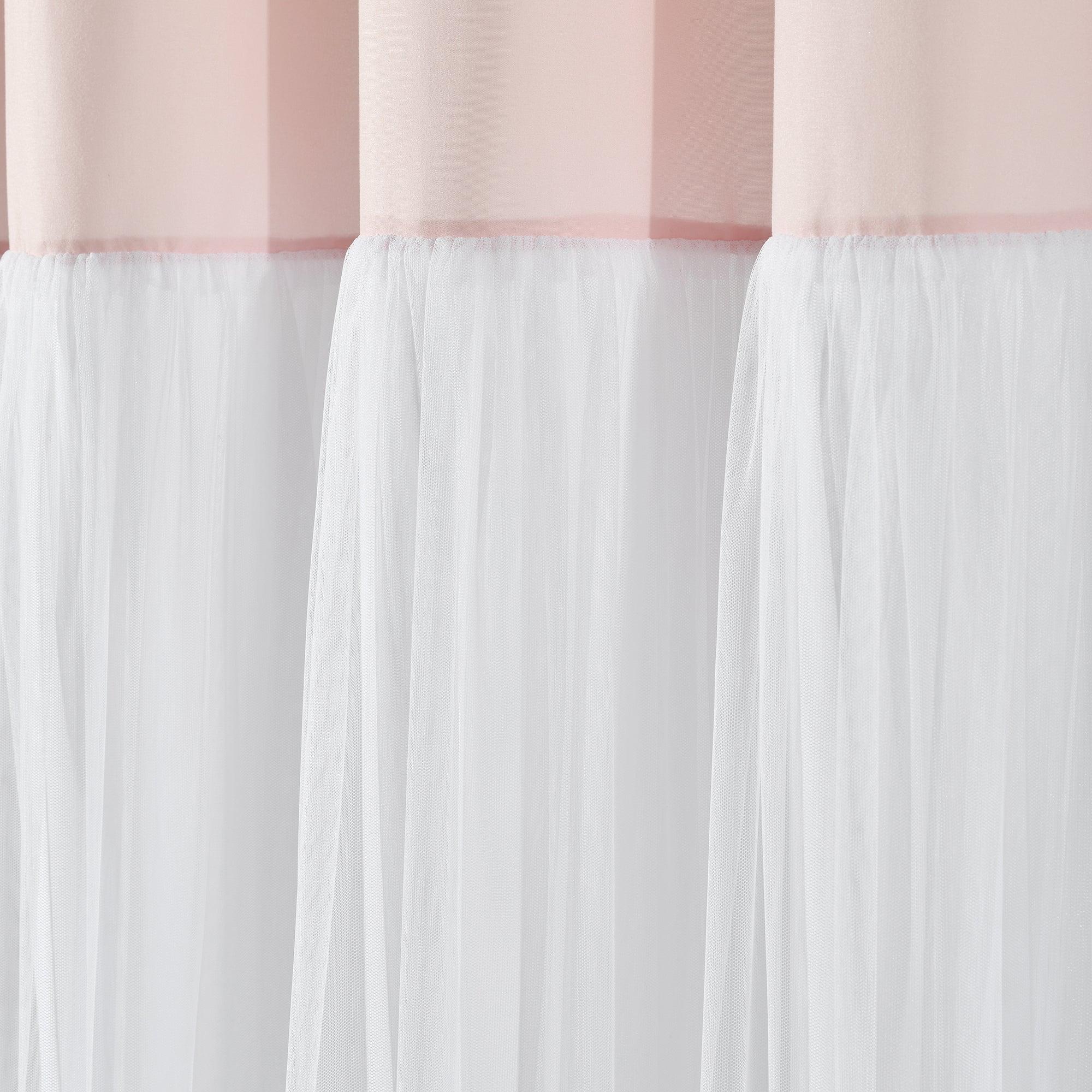 Tulle Skirt Colorblock Shower Curtain