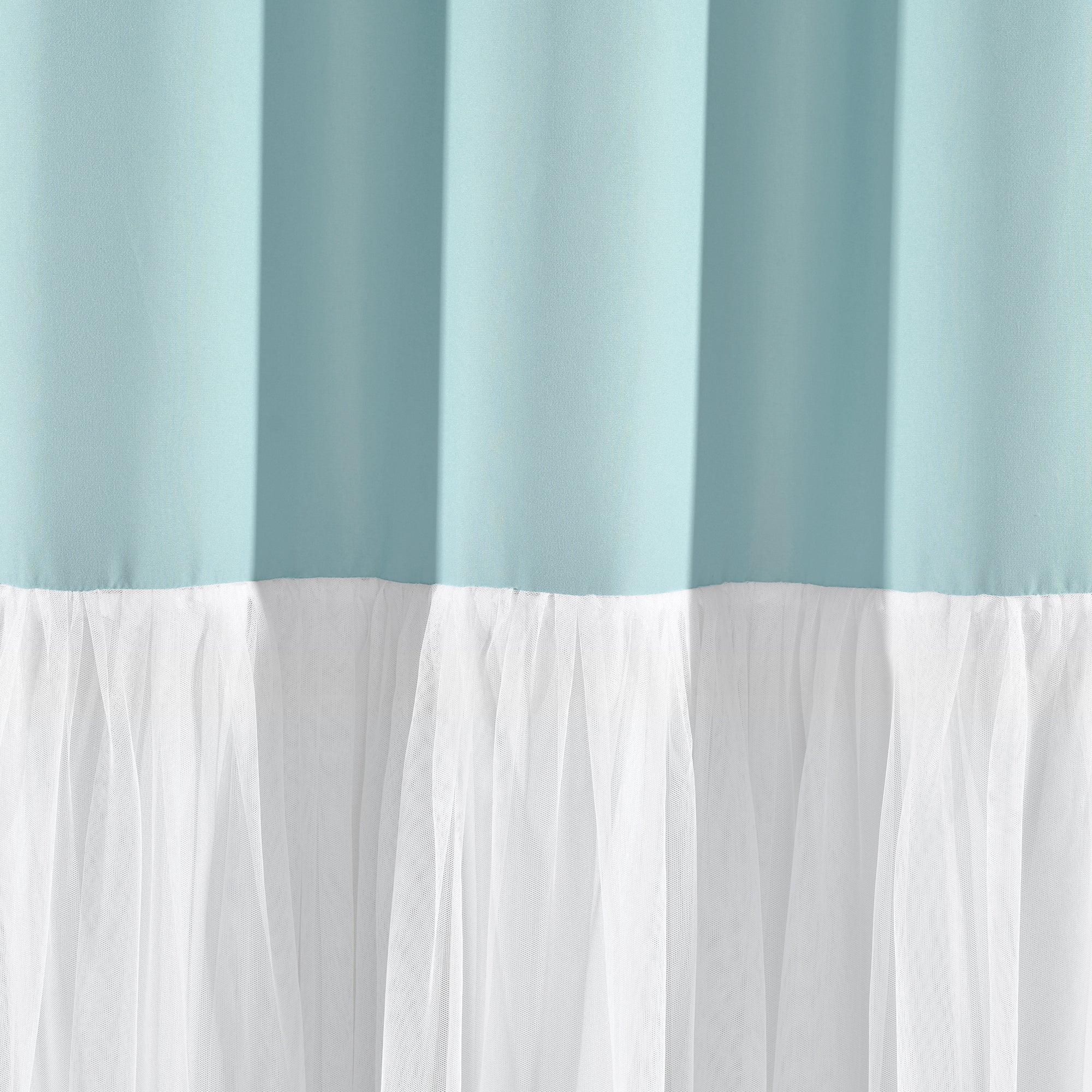 Tulle Skirt Colorblock Shower Curtain