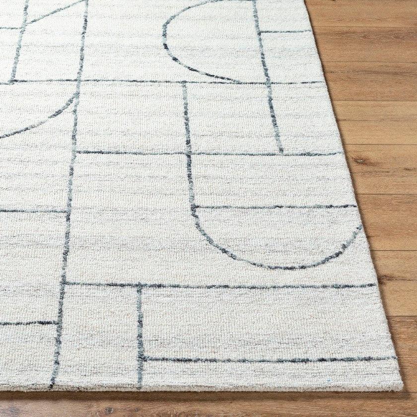 Tyerra Modern Cream/Light Slate Area Rug