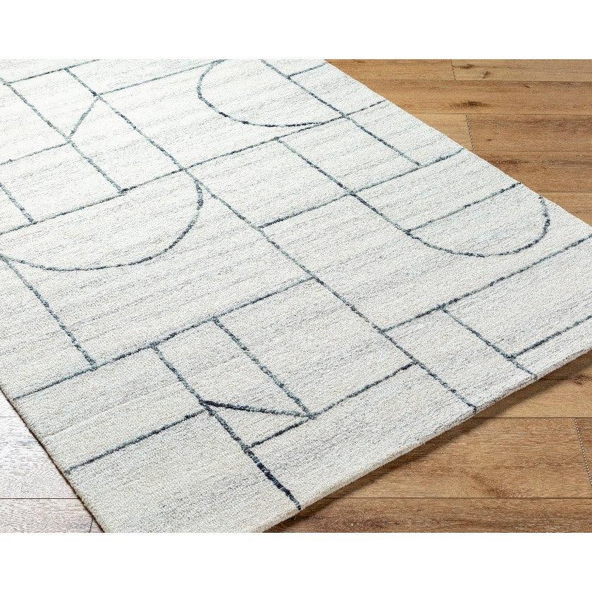 Tyerra Modern Cream/Light Slate Area Rug