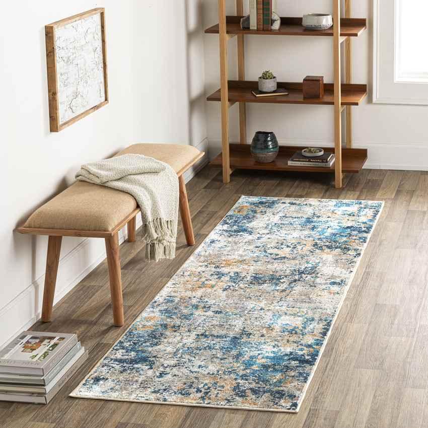 Ulen Modern Teal Washable Area Rug