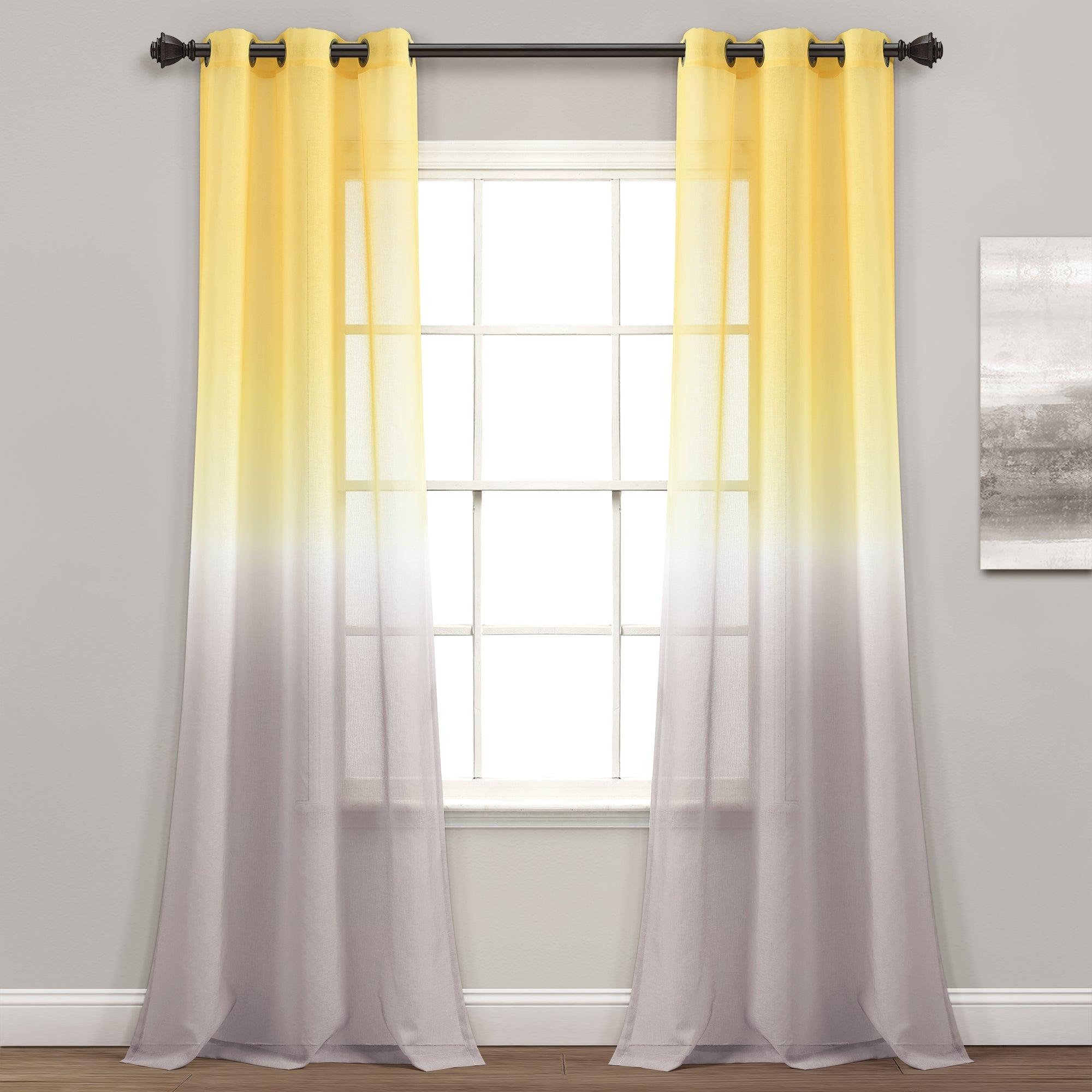 Umbre Fiesta Sheer Window Curtain Panel Set