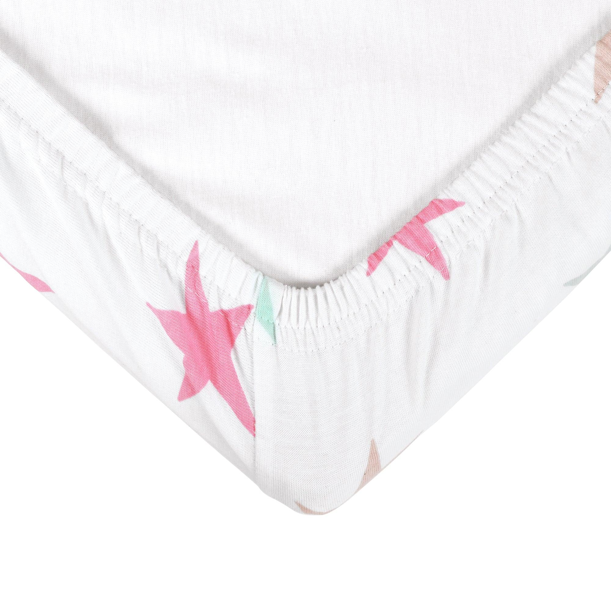 Unicorn Heart Rainbow Star Organic Cotton Changing Pad Cover 2 Pack Set