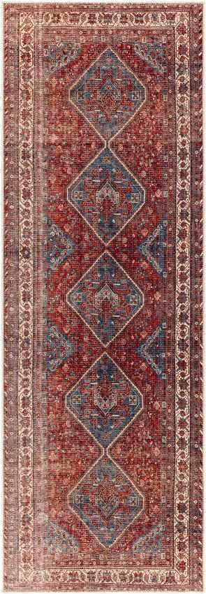 Union Hill Traditional Saffron Washable Area Rug