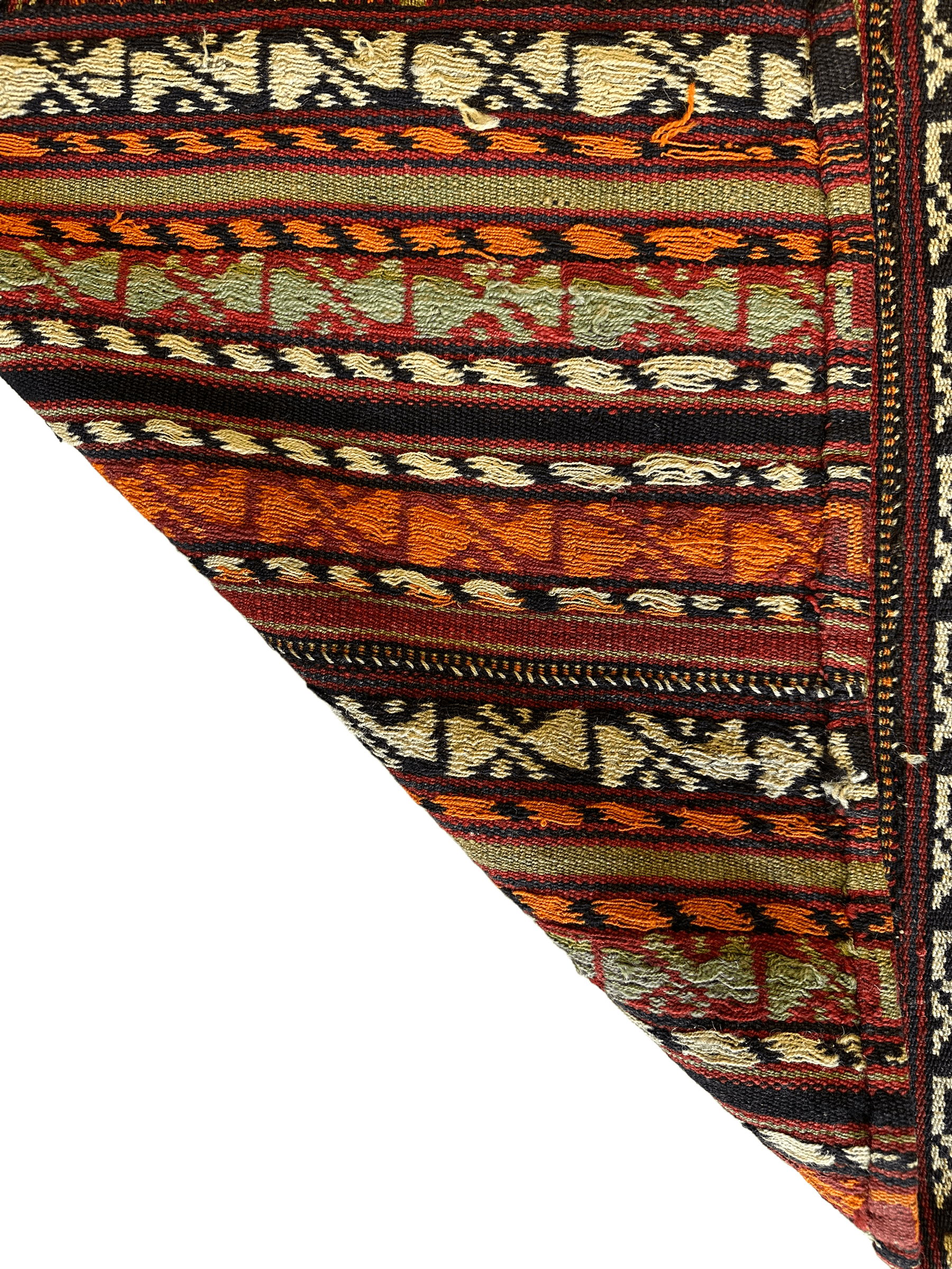 UNIQUE Antique Square Azerbijani Shahsavan Jajim Rug 6’4” x 6’8”