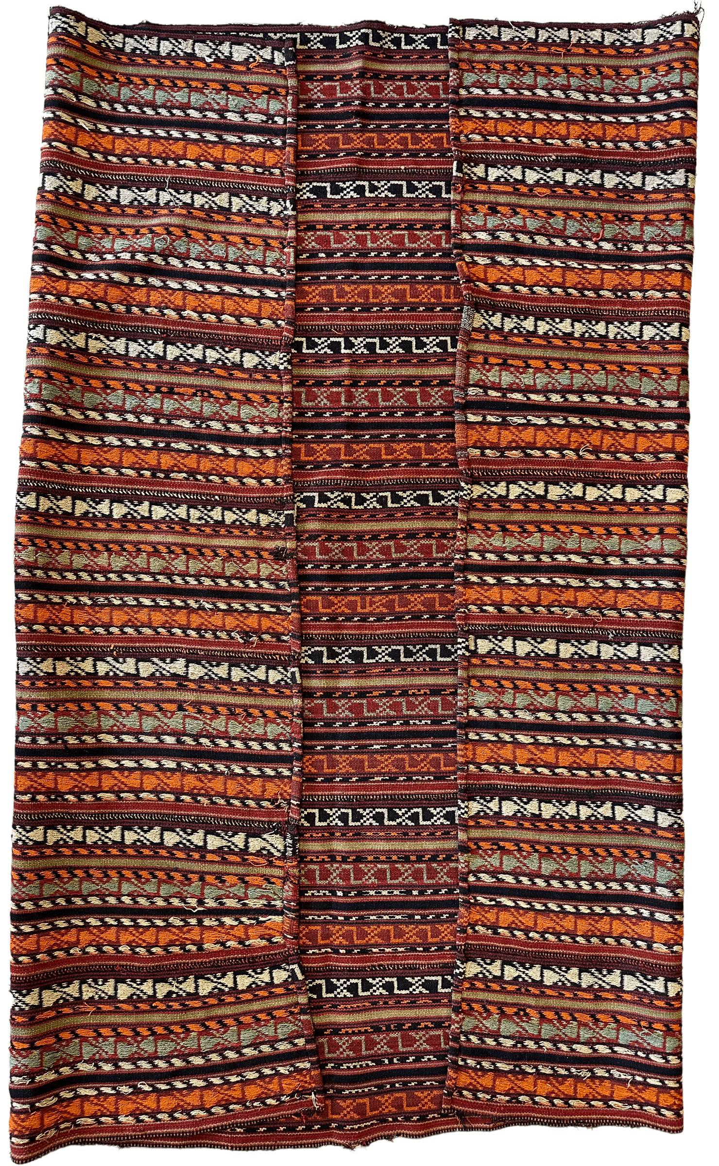 UNIQUE Antique Square Azerbijani Shahsavan Jajim Rug 6’4” x 6’8”