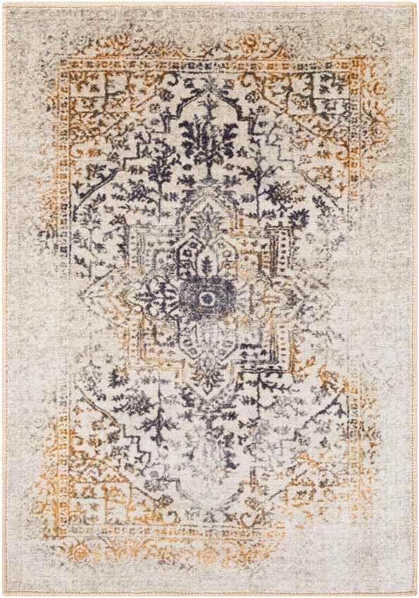 Universal Traditional Cream Washable Area Rug